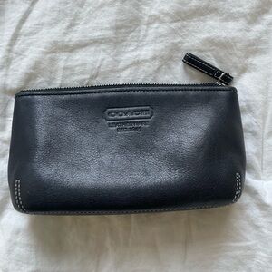 Vintage Coach Black Leatherware Pouch
